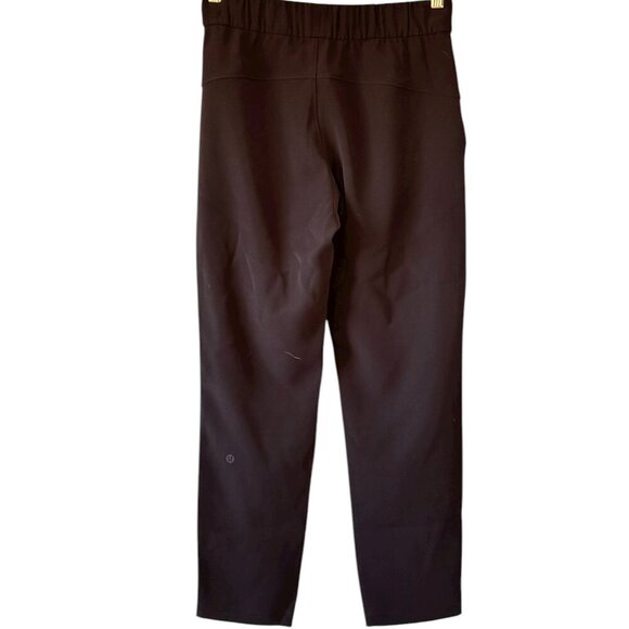 Lululemon On The Fly Pants Black Elastic Waist with Drawstring Woven 27  Size 4 - Picture 5 of 10